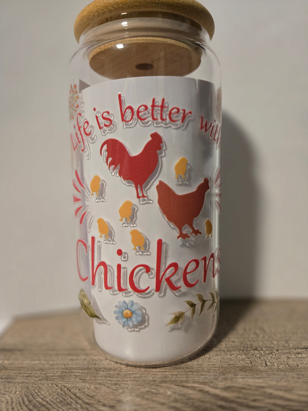 Chickens glass cups