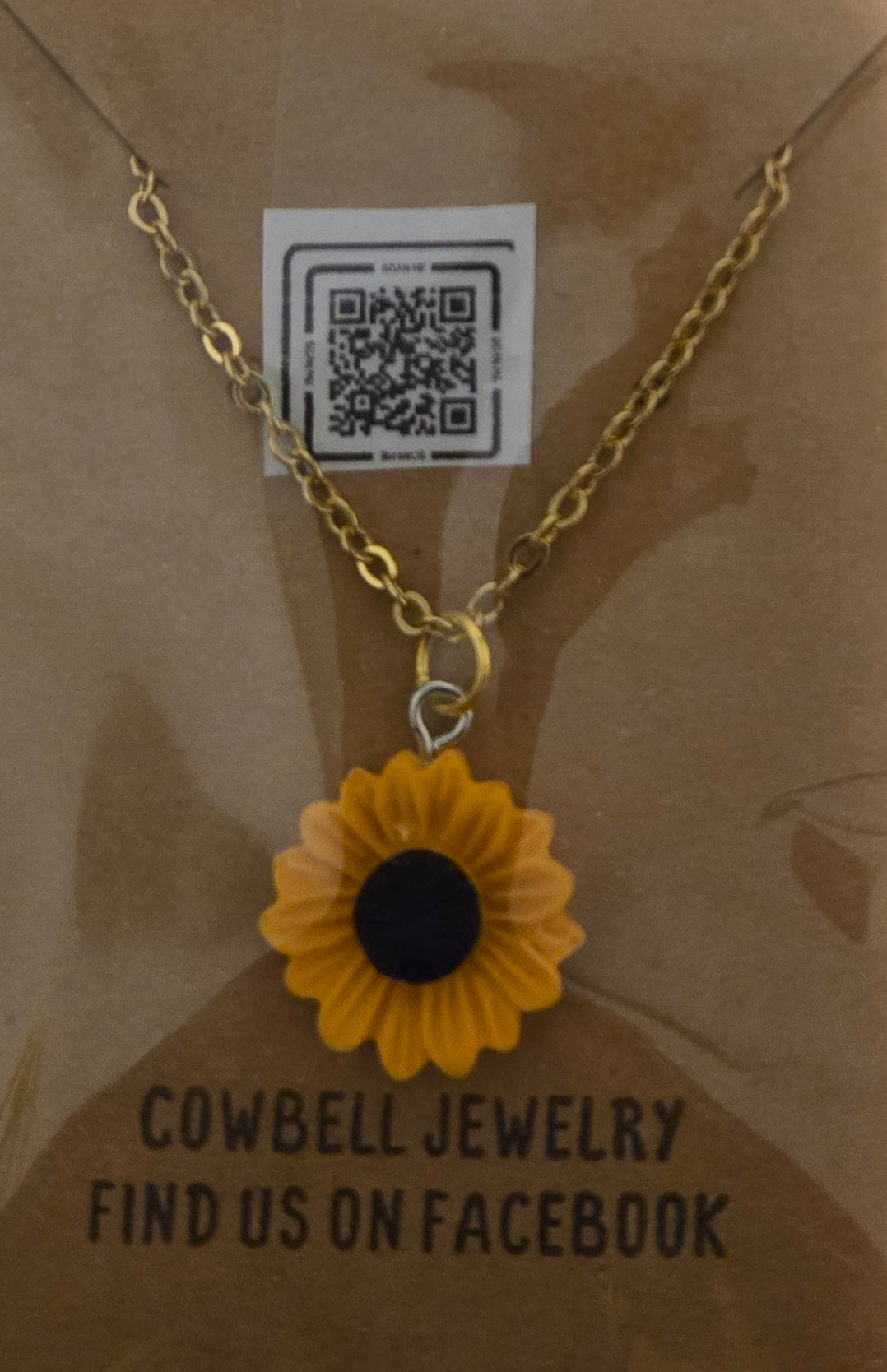 Sunflower pendant necklace