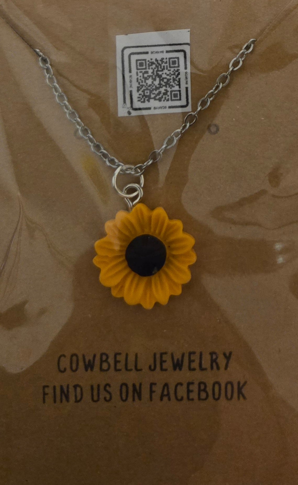 Sunflower pendant necklace