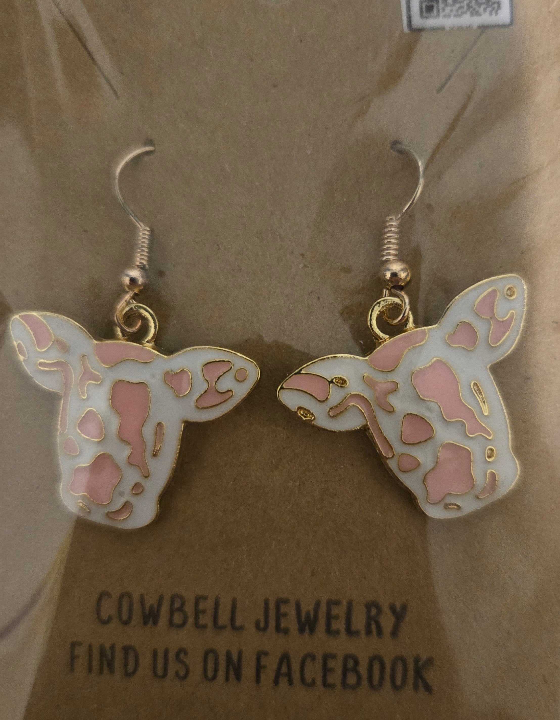 Cow print earrings
