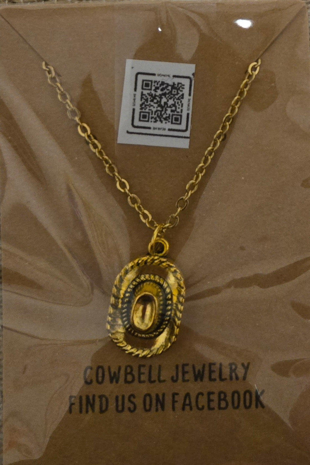 cowboy hat pendant necklace