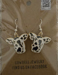 Cow print earrings