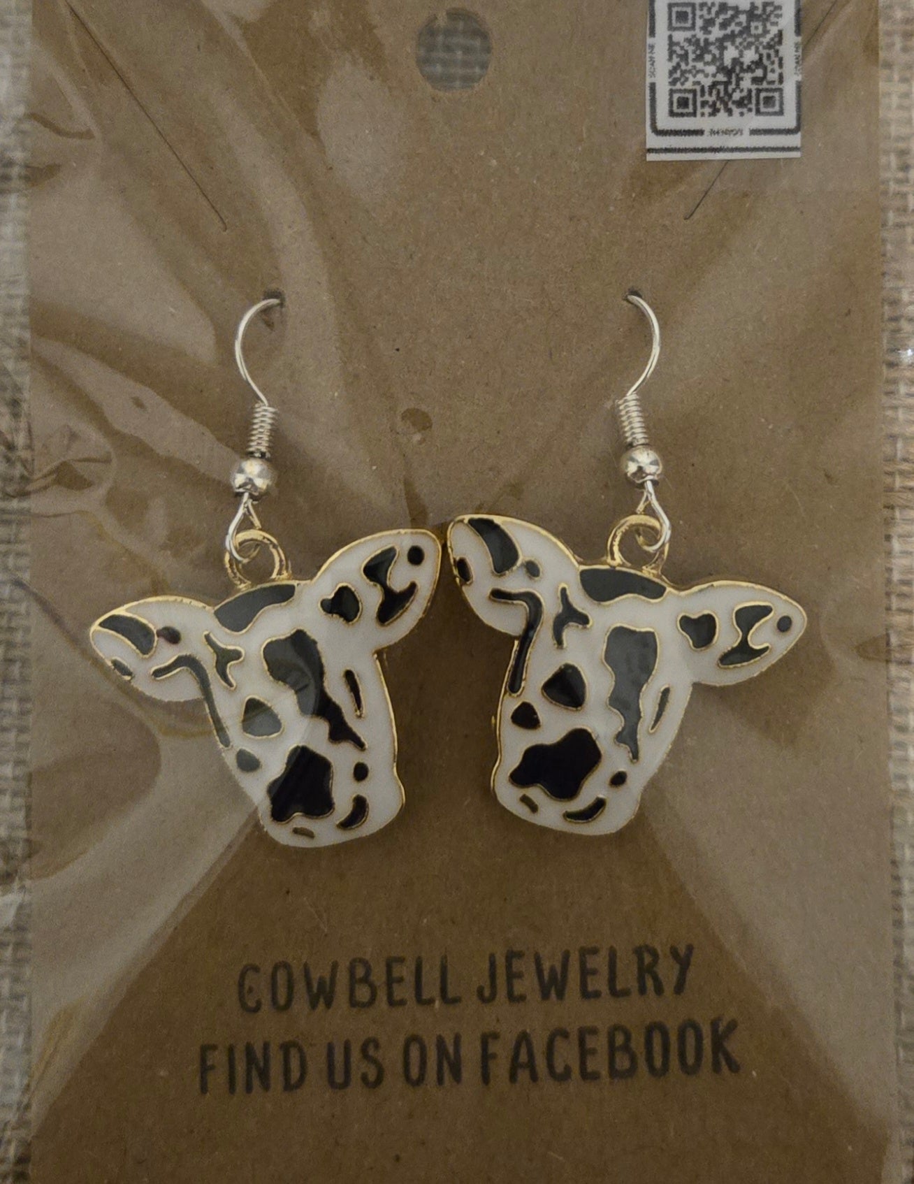 Cow print earrings