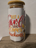 Chickens glass cups