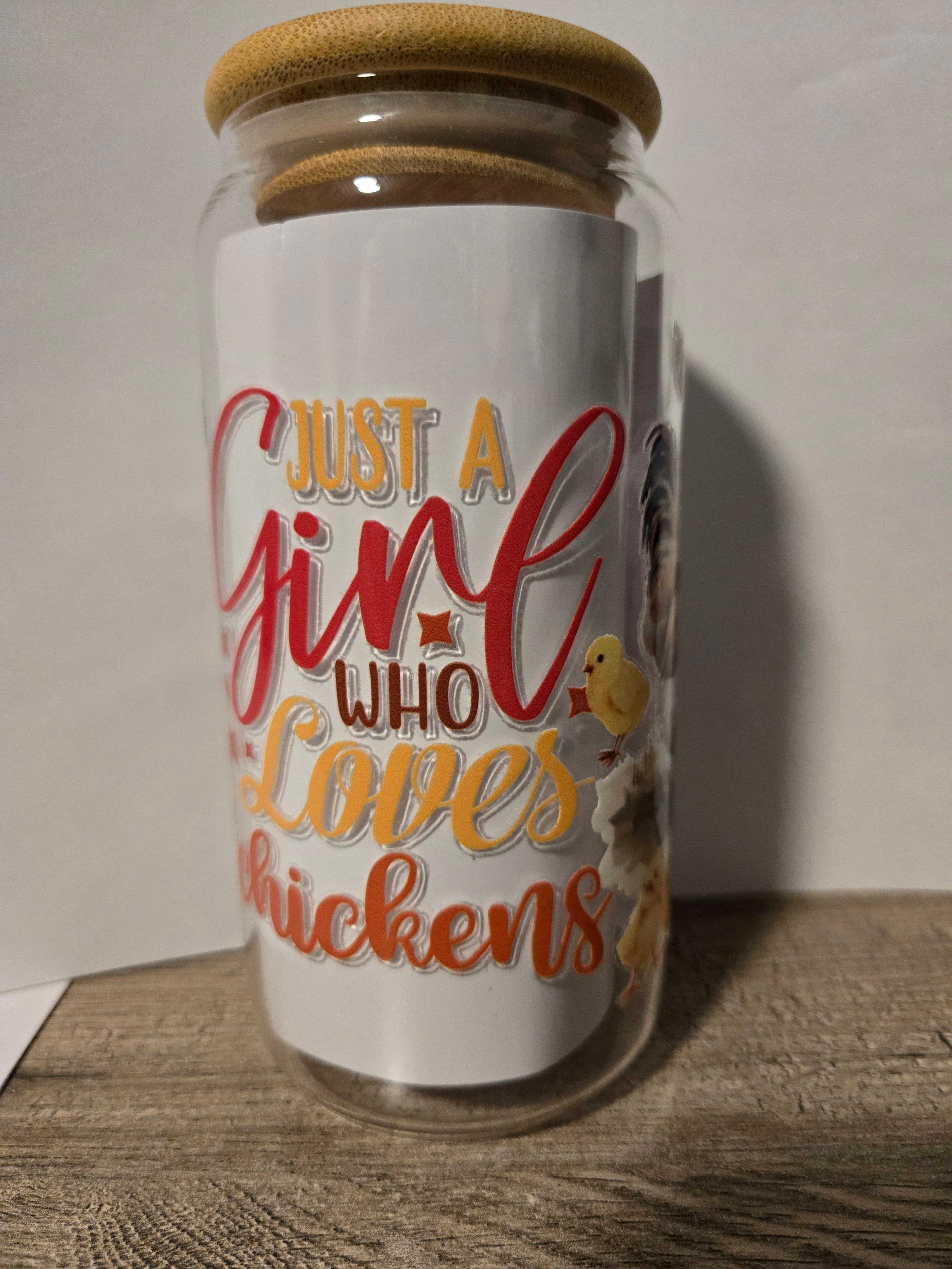 Chickens glass cups