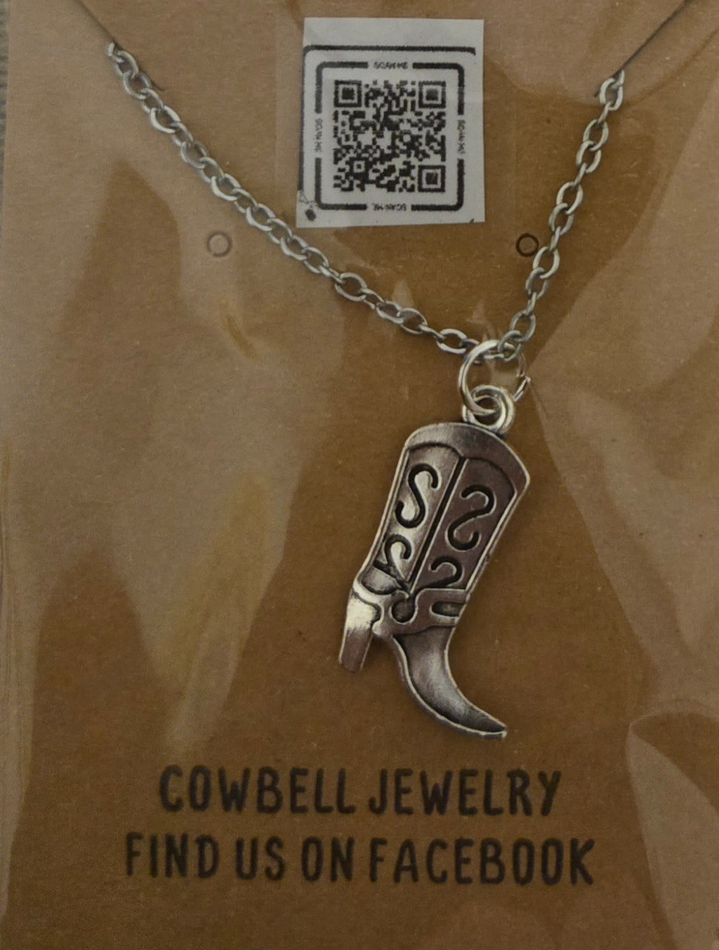 Medium boot pendant necklace
