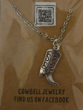 Medium boot pendant necklace